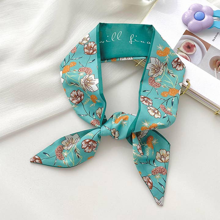ACCITY - Wholesale Scarf - Women's - BLUE TIE BAG SOUVENIR RIBBON SCARF_CWASC07161