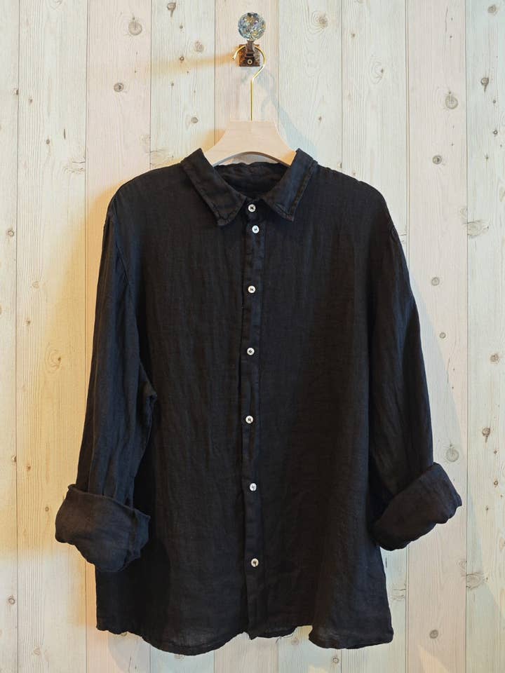 Linen & More – wholesale Buttoned-down shirt – Men's – REF 219597 PLUS SIZE MEN'S SHIRT 100% LINEN3