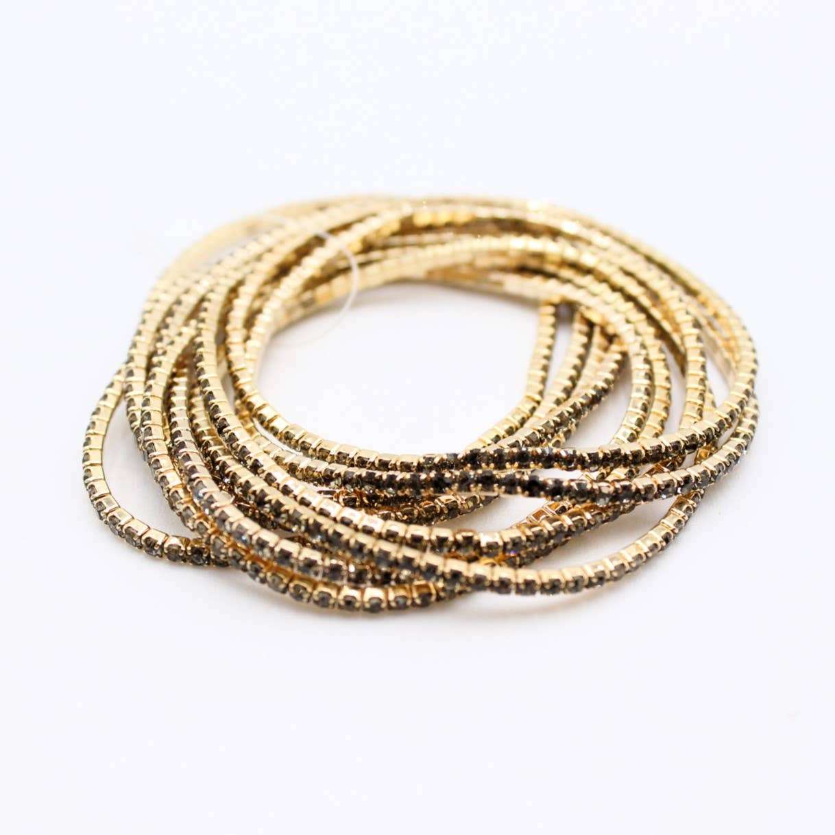 Reference Mode - Wholesale Jewelry Set - Set of 10 gold rhinestone bracelets23