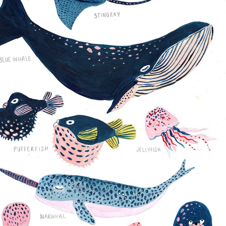 Under the Sea Art Print - Unframed for wholesale by Amber Davenport Art