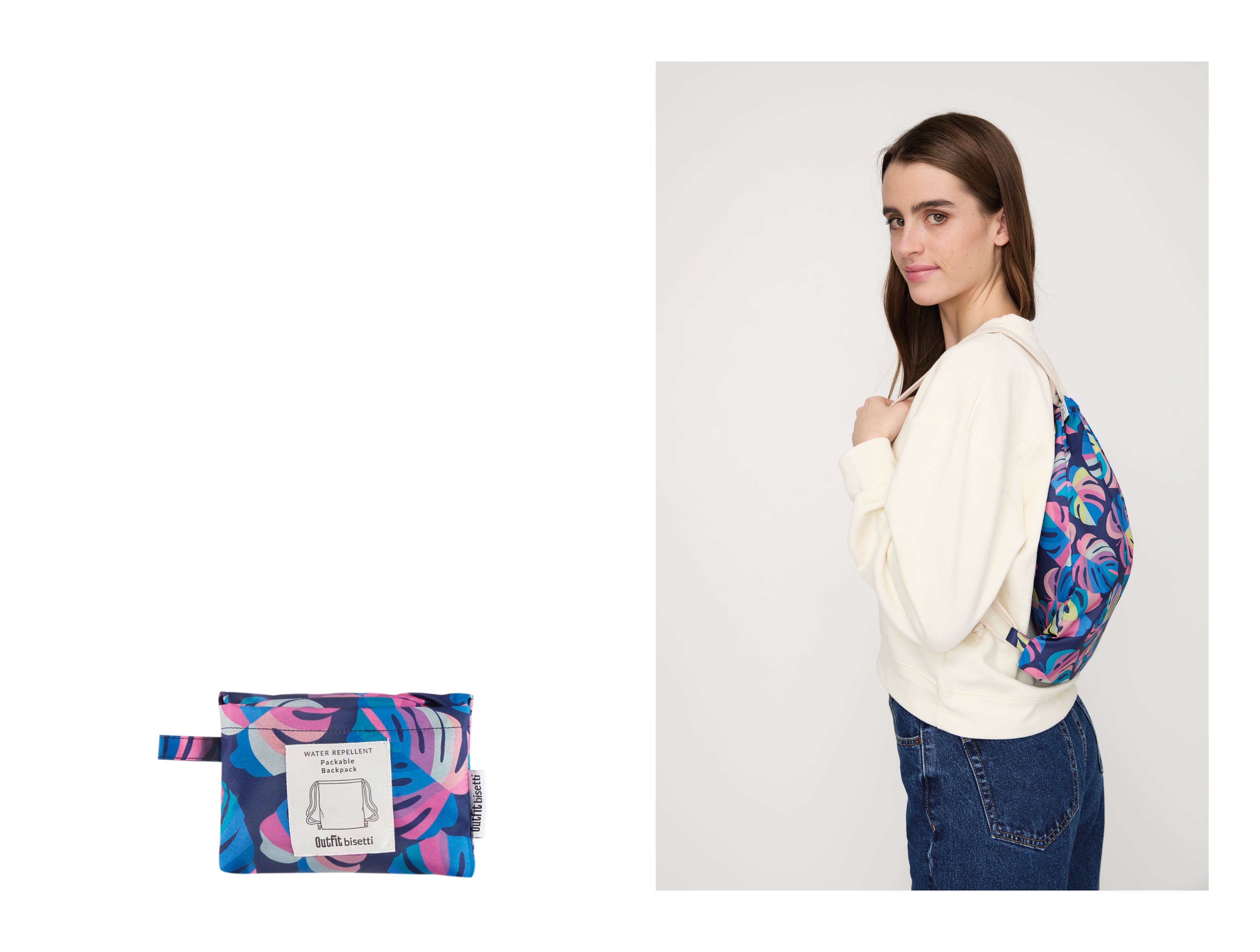 Mkr International - Wholesale Backpack - Women's - Tropical Self-Folding Backpack | Recycled & Waterproof5