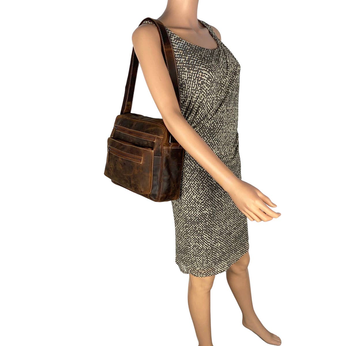 Arrigo – Großhandel Schultertasche – Unisex – Arrigo Unisex Schultertasche aus Büffelleder – 3 Farben5