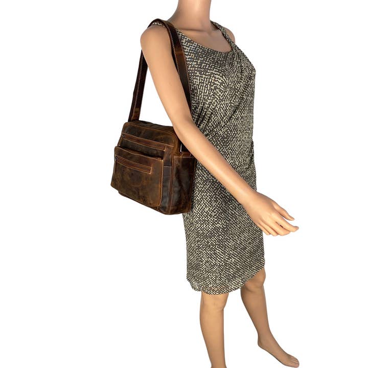 Arrigo – Großhandel Schultertasche – Unisex – Arrigo Unisex Schultertasche aus Büffelleder – 3 Farben5