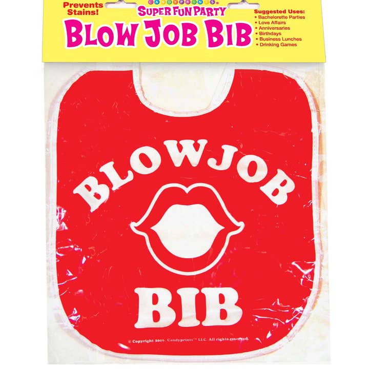 Little Genie Productions - Wholesale Gag Gift/Novelty Gift - Blow Job Bib, Red1