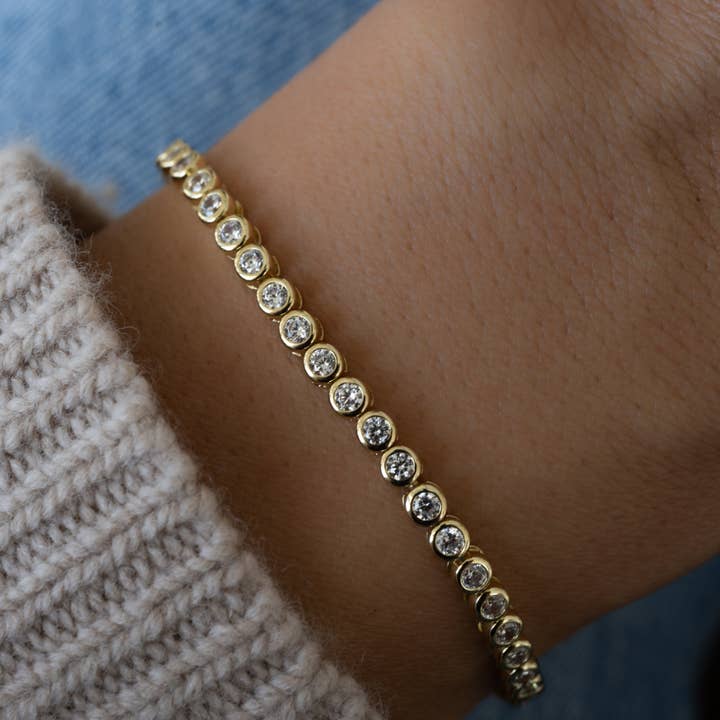 Sami Jewels - Wholesale Tennis Bracelet - Round Bezel Tennis Bracelet