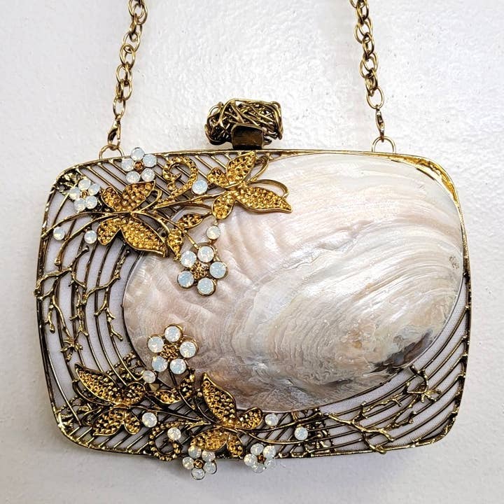 Ricki designs - Wholesale Clutch Bag - Women's - A Jeweled metal MOP box clutch1