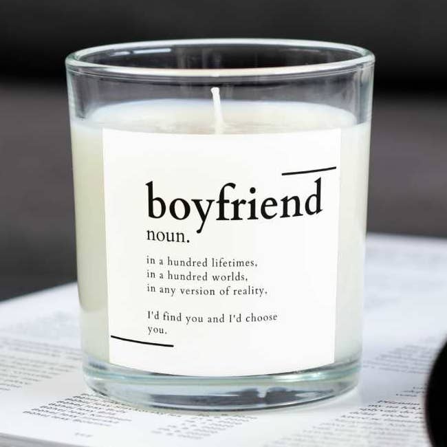 Personalised Boyfriend Noun Candle | Gifts for Boyfriend for wholesale by MKTrendsCo