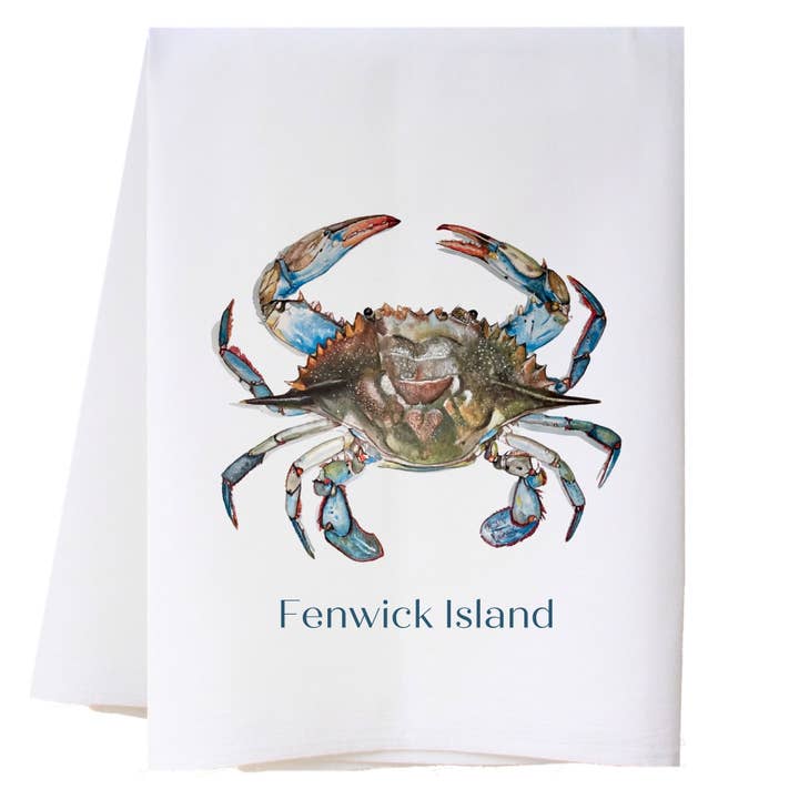Torchon de cuisine crabe de mer pour la vente par Cora & Pate