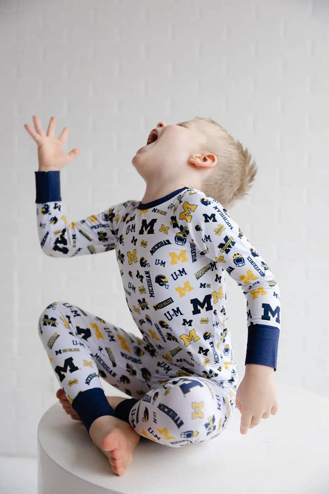 Tailgate Tikes - Wholesale Sleepwear Set - Kids - Michigan Wolverines Two-Piece Pajama Set8