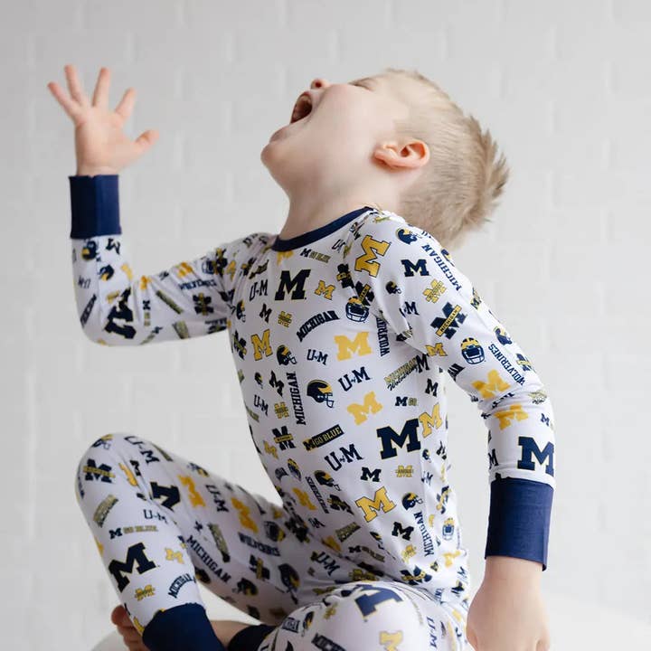Tailgate Tikes - Wholesale Sleepwear Set - Kids - Michigan Wolverines Two-Piece Pajama Set8