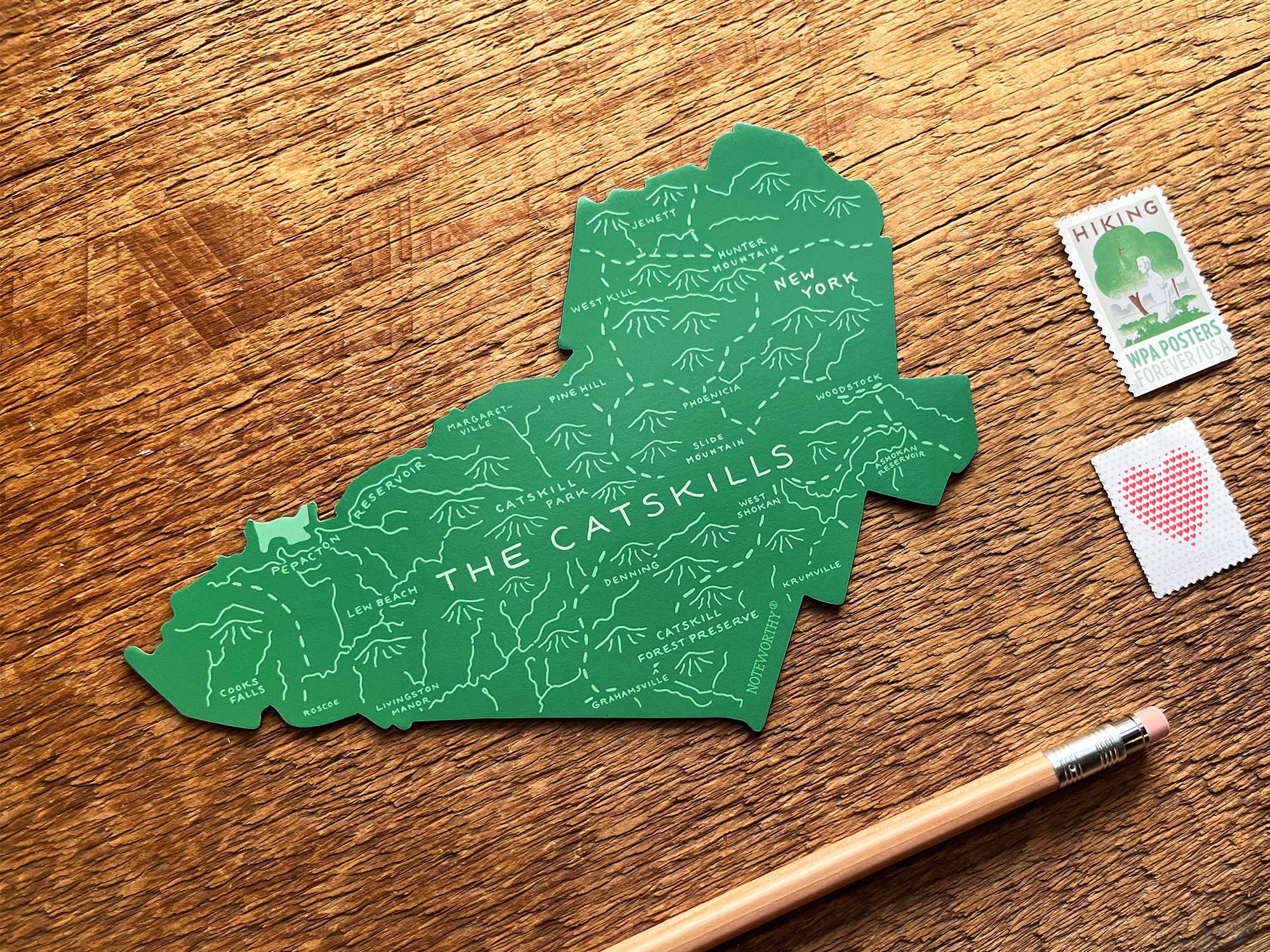 Noteworthy Paper & Press - Wholesale Magnet - Catskills Map Magnet3