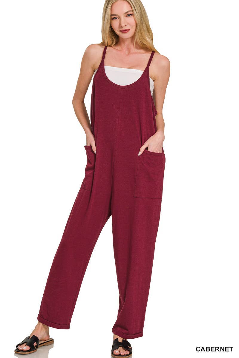 Vanilla Monkey - Wholesale Jumpsuit - Women's - Spaghetti Strap Pocketed Jumpsuit10