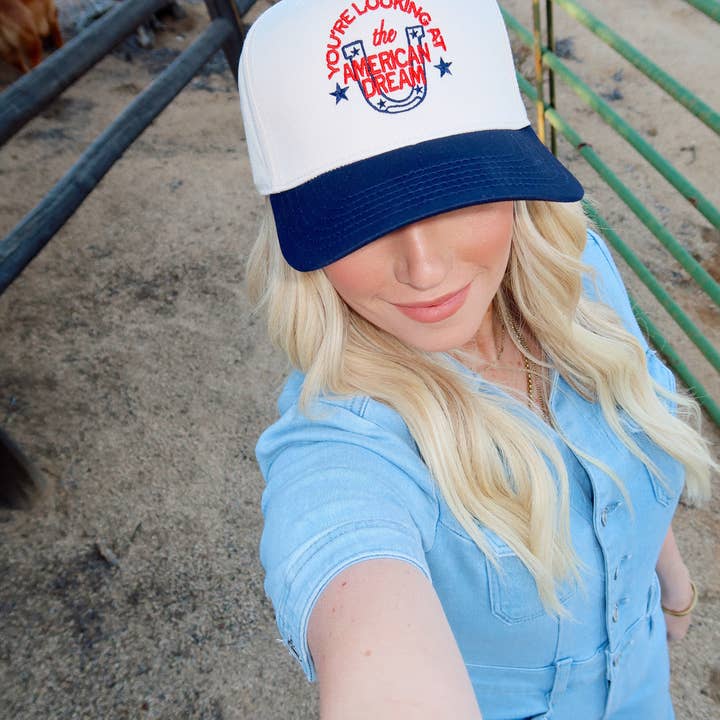 Ruby Moon - Wholesale Baseball Cap - Women's - You're Looking At The American Dream- Embroidered Hat