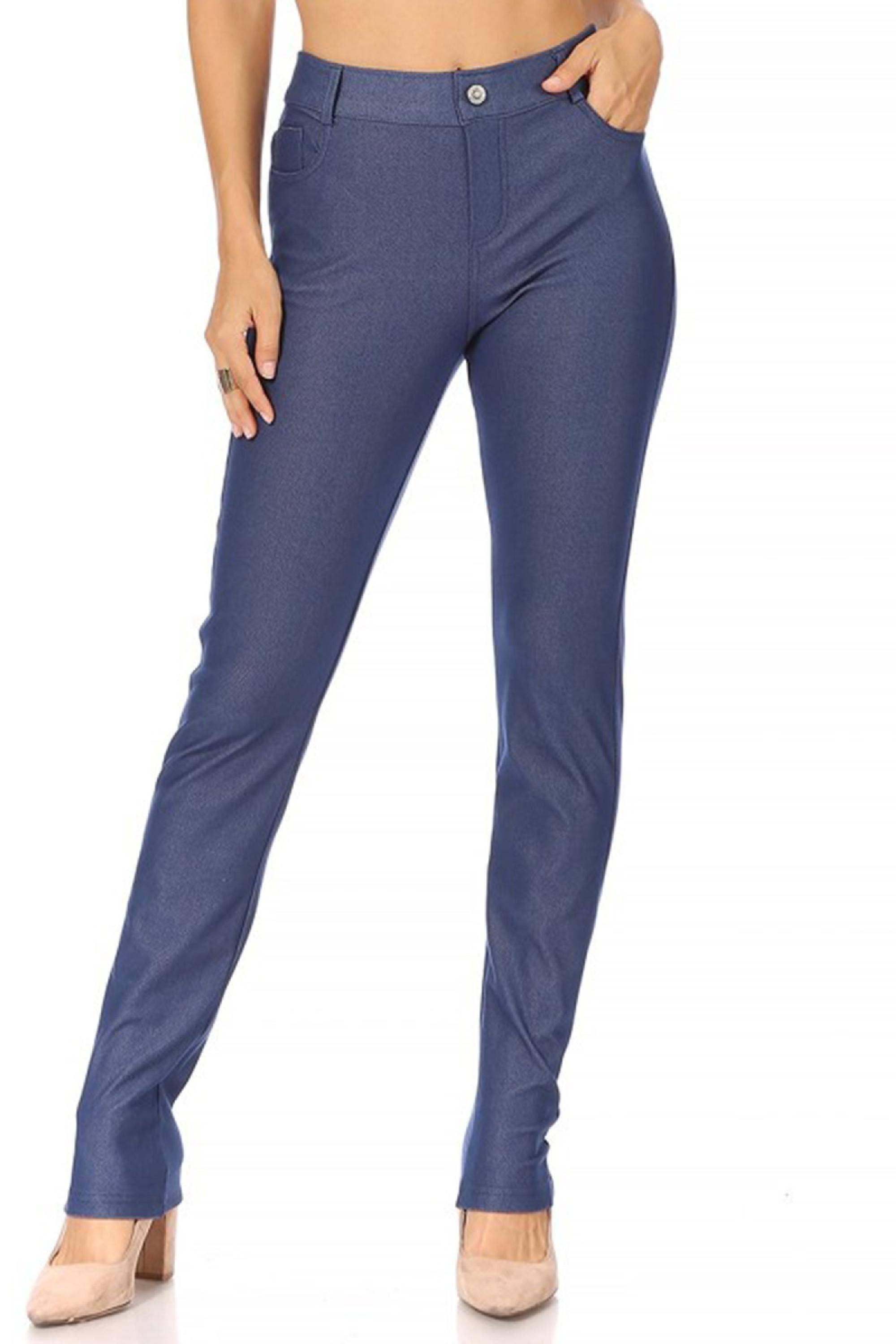 MOA COLLECTION - Vendita all'ingrosso Pantalone - Donna - Jeggings da donna comodi e casual con tasche e passanti per cintura8