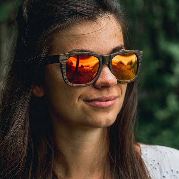 Wood&Chic - Wholesale Sunglasses - Unisex - Unisex UV400 Wooden Sunglasses - Ginkgo3