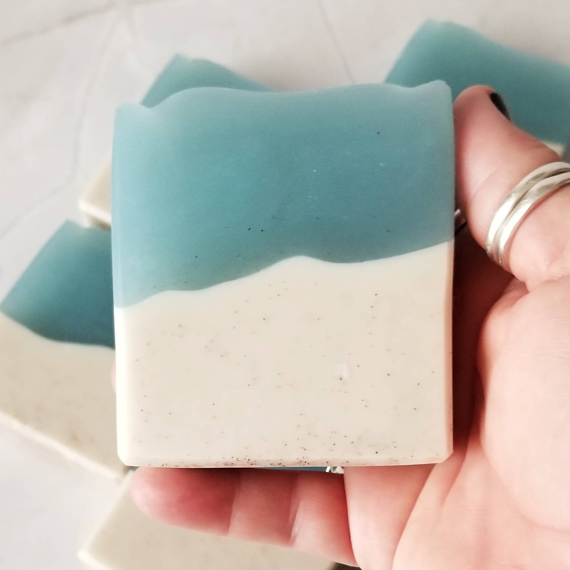 Pretty Soap Co. - Wholesale Bar Soap - Sea Breeze Cocoa Butter Soap | Sea Salt, Mint, Juniper Scent7