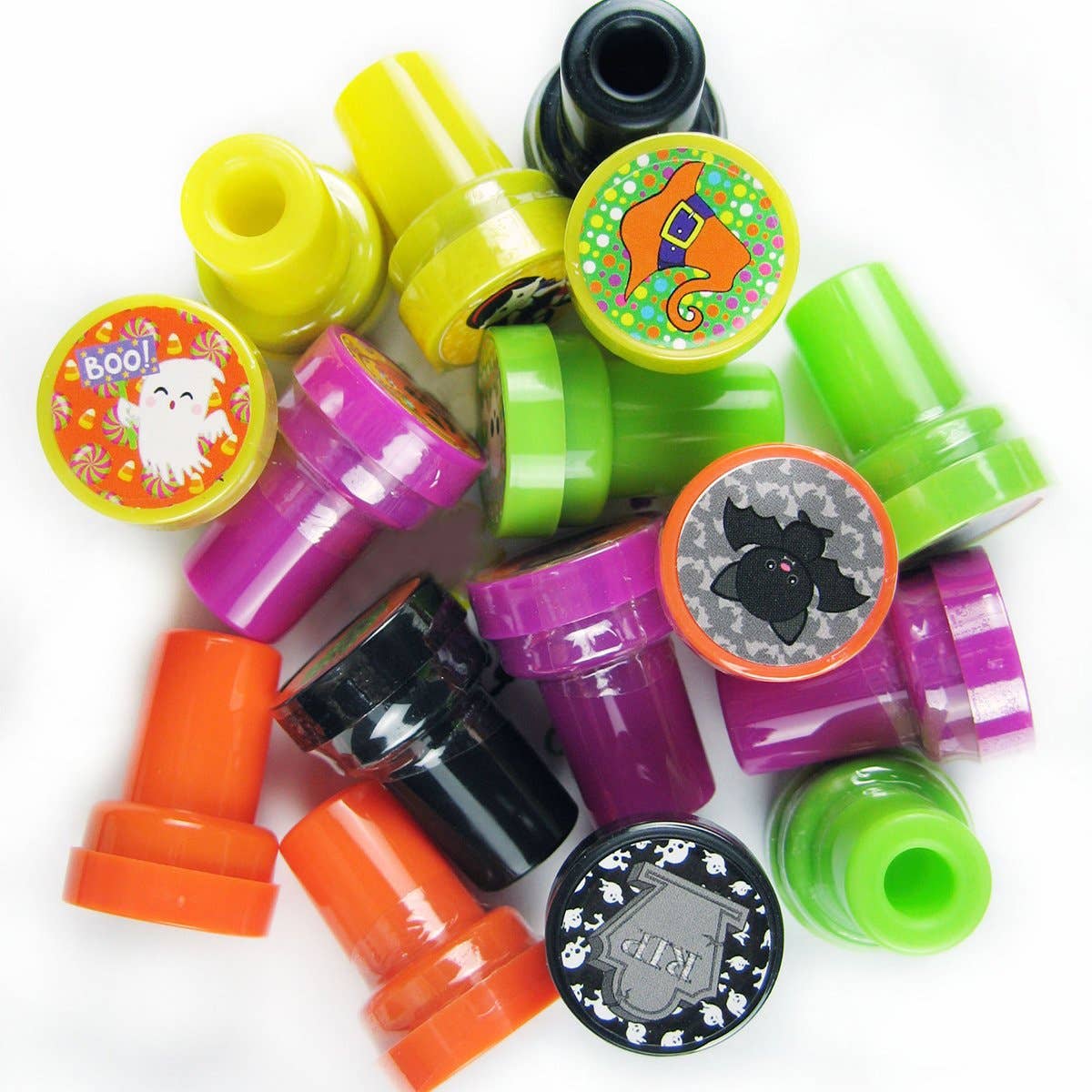 Tiny Mills - Wholesale Rubber/Decorative Stamp - Kids & Baby - 50 Pcs Halloween Assorted Stampers for Kids4