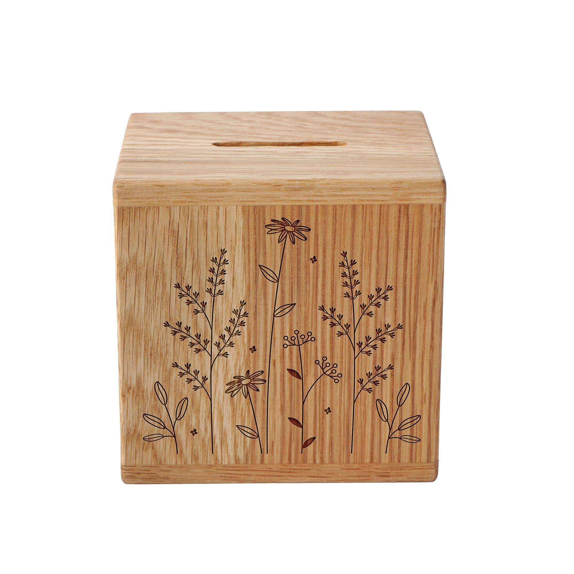 CGB Giftware – wholesale Money/piggy bank – Send With Love Floral Oak Money Box1
