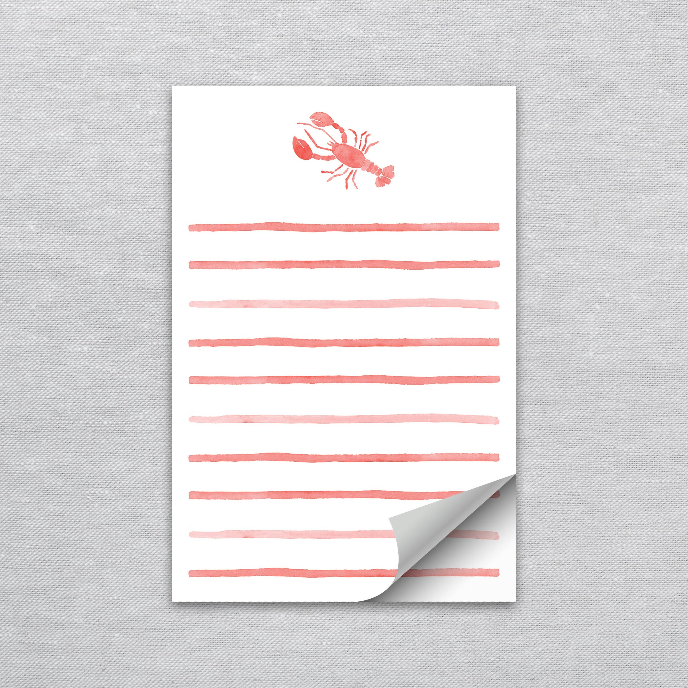 Gert & Co - Wholesale Notepad - Watercolor Lobster Notepad | Coastal Watercolor Notepad6