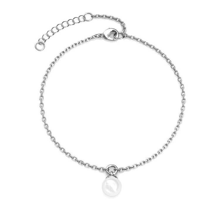 CARALI / MYC Paris - Wholesale Charm/Dangle Bracelet - Crystal Pearl Bracelet - Silver and Crystal3