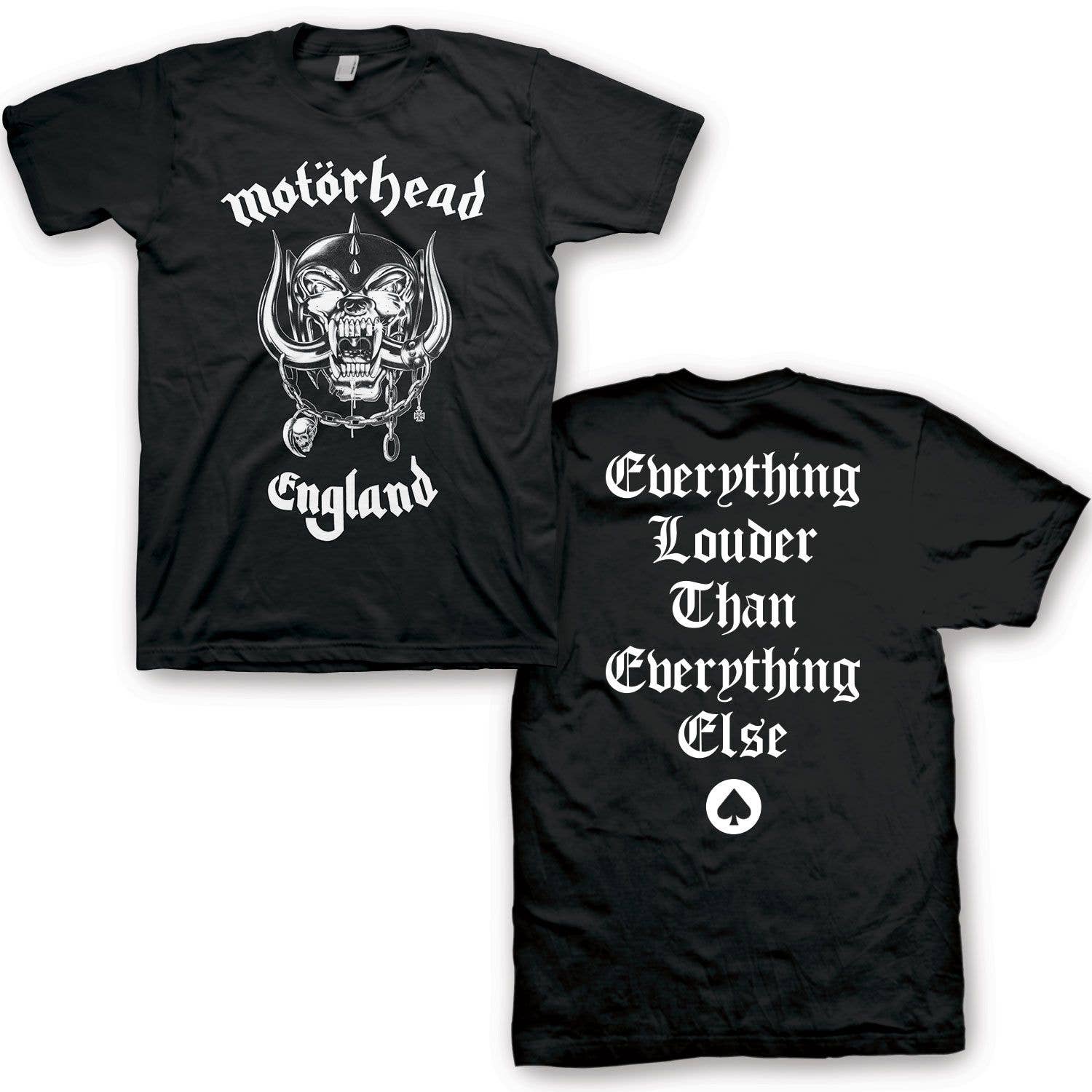 Manic Merch - Wholesale T-Shirt (Graphic) - Unisex - Motorhead -Everything Louder- Graphic Tee0
