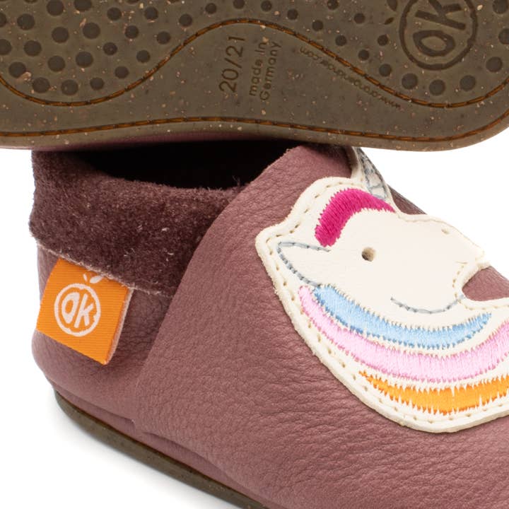 purple AMIGO unicorn design barefoot shoes for wholesale on Faire3