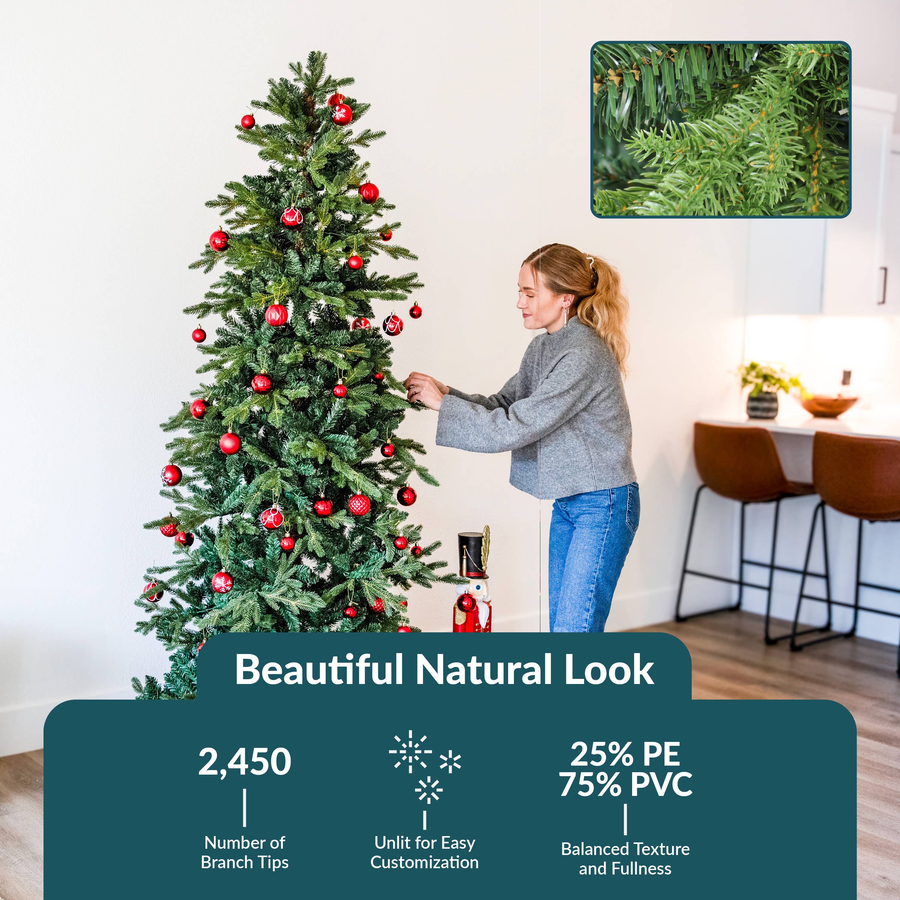 Sunnydaze Decor - Wholesale Artificial Christmas Tree - 7 ft Slim and Stately Indoor Unlit Artificial Christmas Tree2