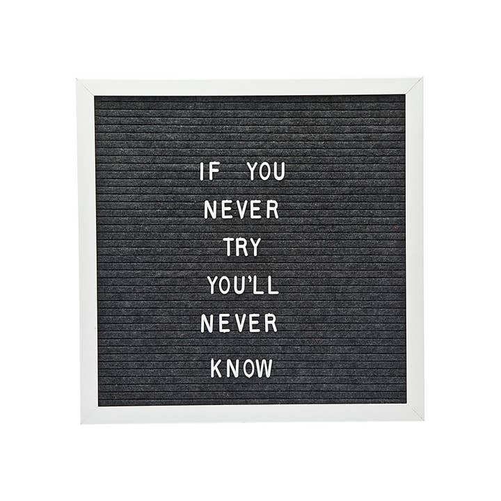 14x14" Letter Board Charcoal/ White for wholesale by Philip Whitney by Godinger