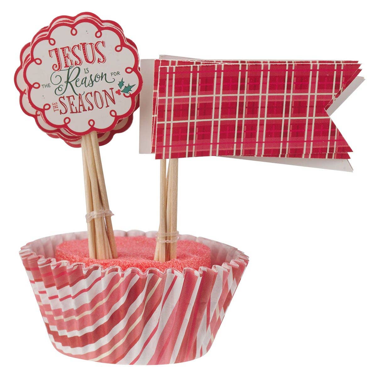 Christian Art Gifts - Wholesale Cupcake/Muffin Liner - Cupcake Papers 24pc Jesus is the Reason/Joy to the World1