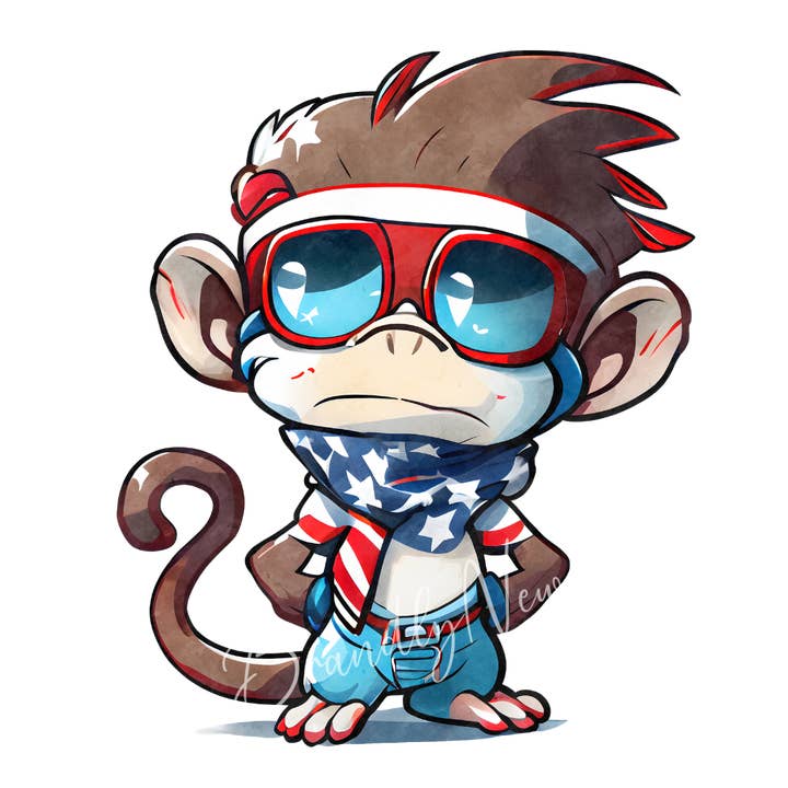 Transferência Patriótica de Macacos por atacado de BrandlyNew