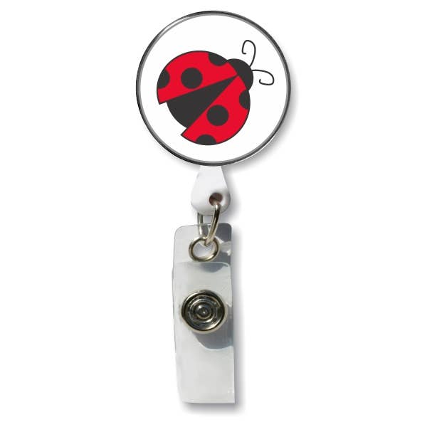 Porte-badge photo en métal avec coccinelle pour la vente par Smart Charms