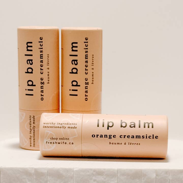 Orange Creamsicle Læbepomade for engroshandel hos The Fresh Wife Soap Company