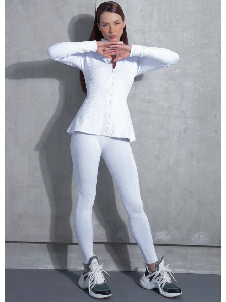 Vit Peplum Jacka Hera Vit för wholesale på Faire7