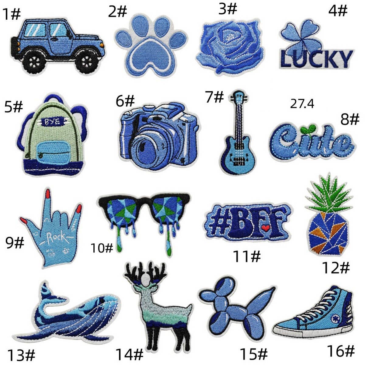 ACCITY - Wholesale Patch - PERSONALIZED BLUE SERIES CARTOON GRAFFITI STICKERS_CWMM401716