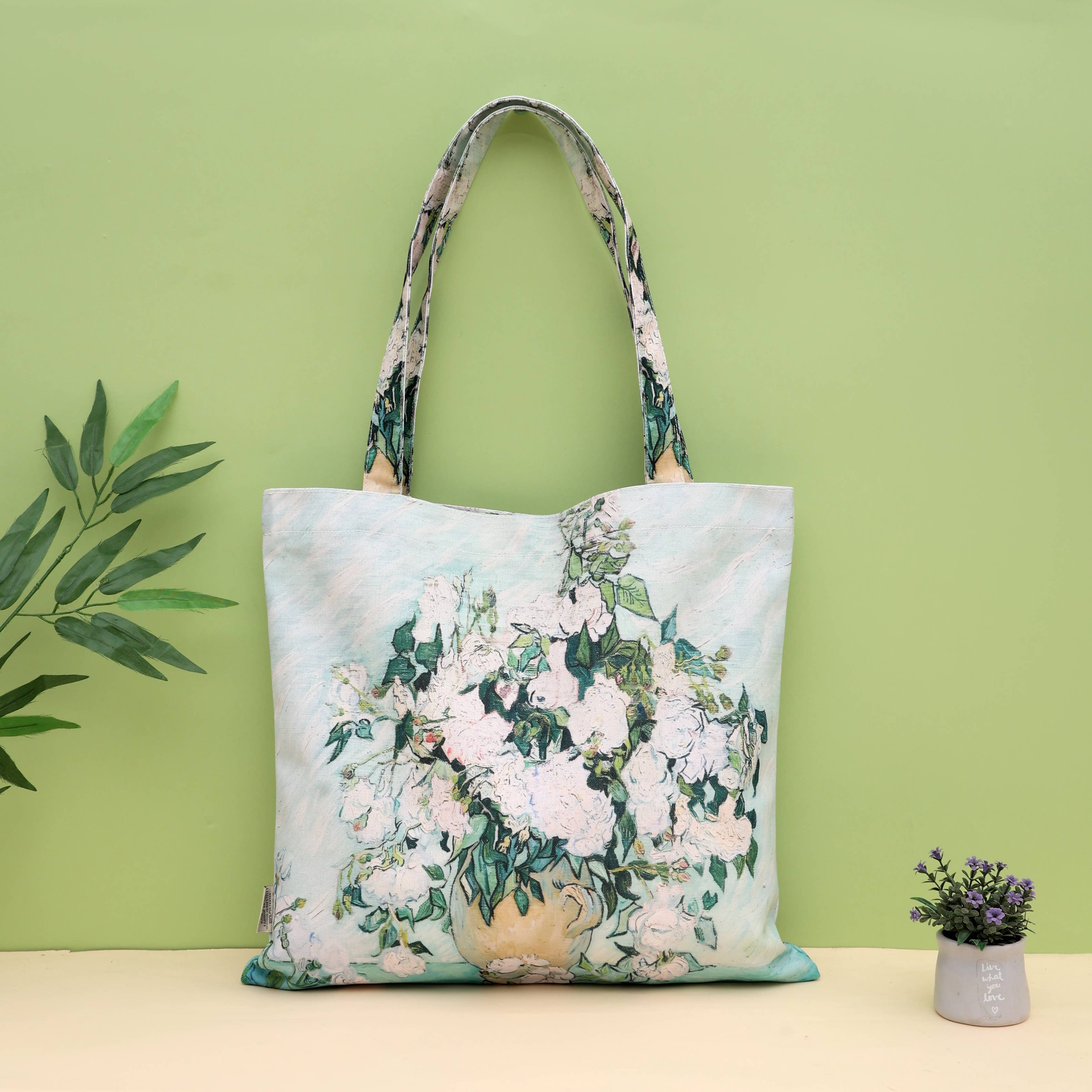 JC Sunny Fashion - Wholesale Tote Bag - Women's - JCFB0383 Roses by Vincent van Gogh – Art Tote Bag2