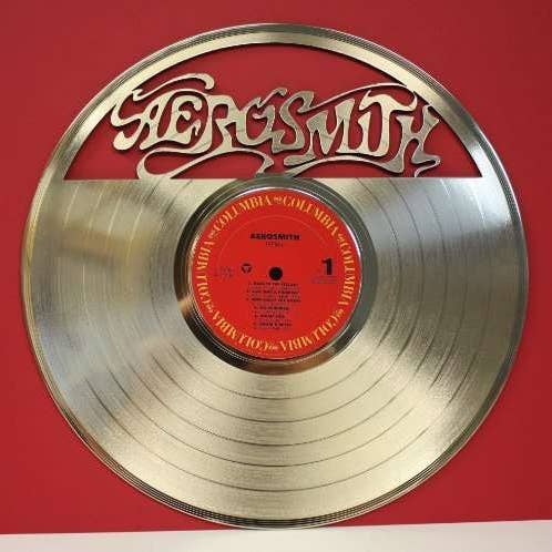 Gold Record Outlet - Wholesale Wall Accent - Aerosmith Gold Lp Record Laser Cut Wall Display