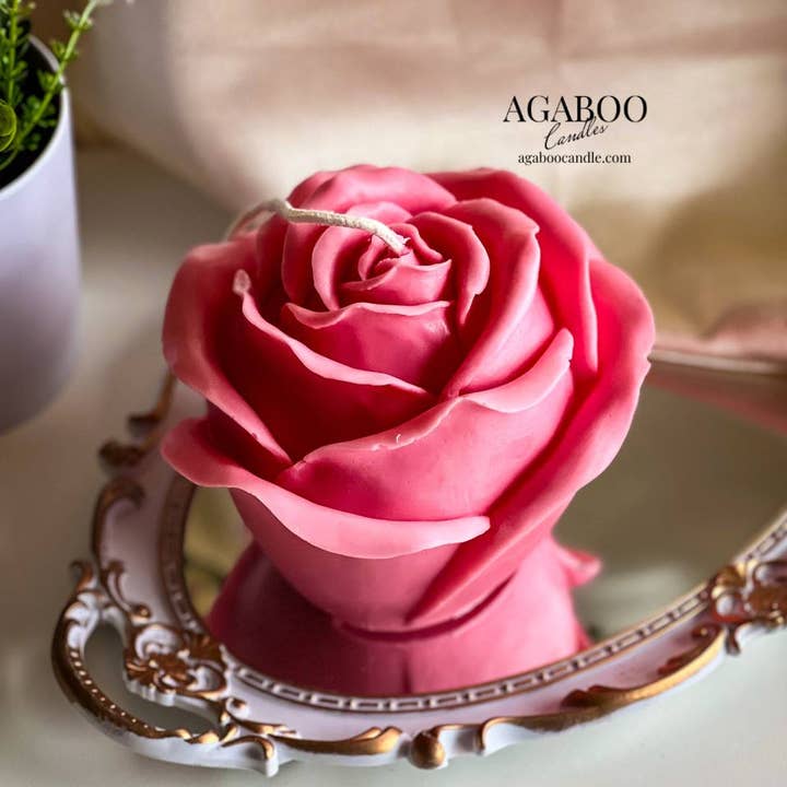 Agaboo Candle - Wholesale Novelty candle - Giant Rose Petal Candle 5.5x6in - Flowers6
