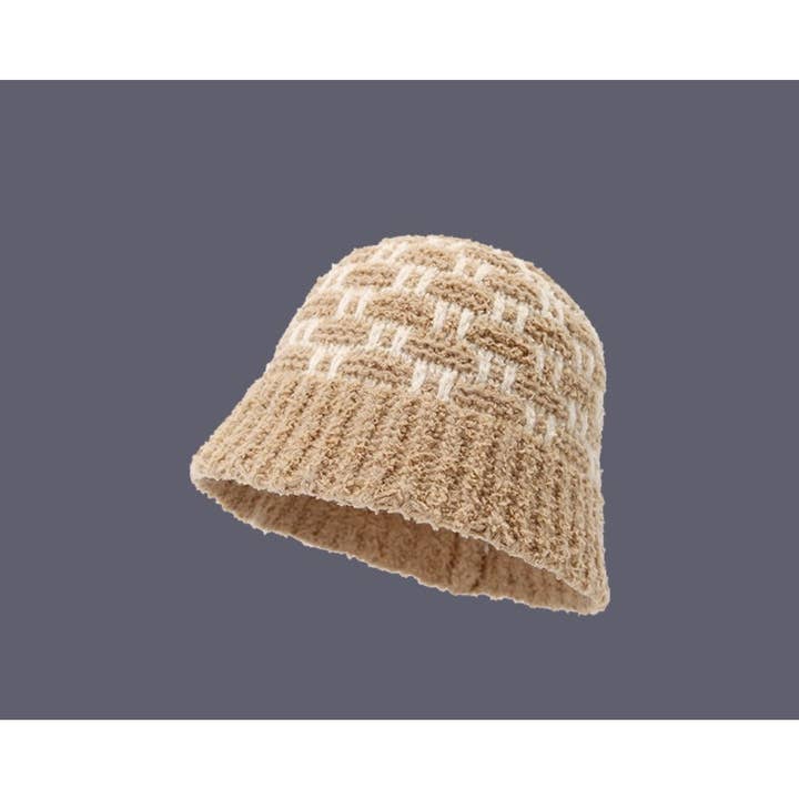 Funkyrel® Atzbranding Limited - Wholesale Bucket hat – Women's - Haila - Winter Diamond Knitted Bucket Hat3