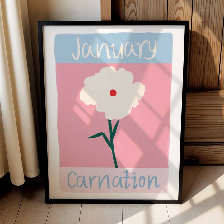 Birth Flower Art Prints for wholesale by Emmy James Studio