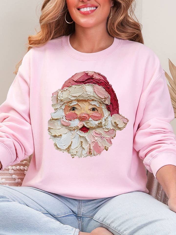 The Painted Santa Heavy Blend Crew Sweatshirt for wholesale by Wholesale Accessory Market