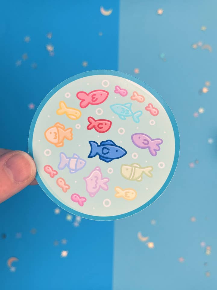 Fishy Friends Single Sticker for wholesale by Poppodopolis