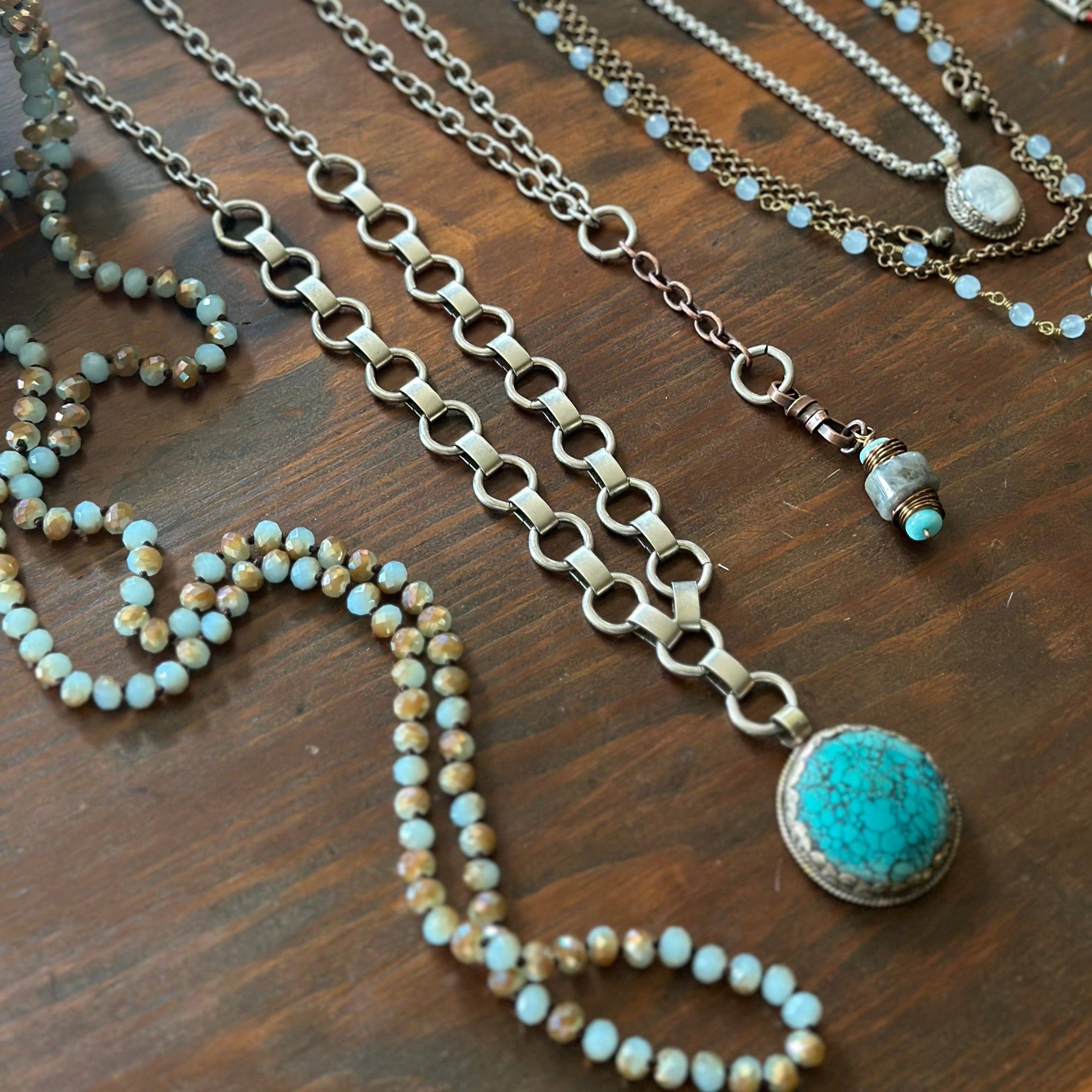 Bohemian Grace - Grace & Grit - Vendita all'ingrosso Collane di perline/perle - Collana con rosario sfaccettato ALJ Ocean Reef7