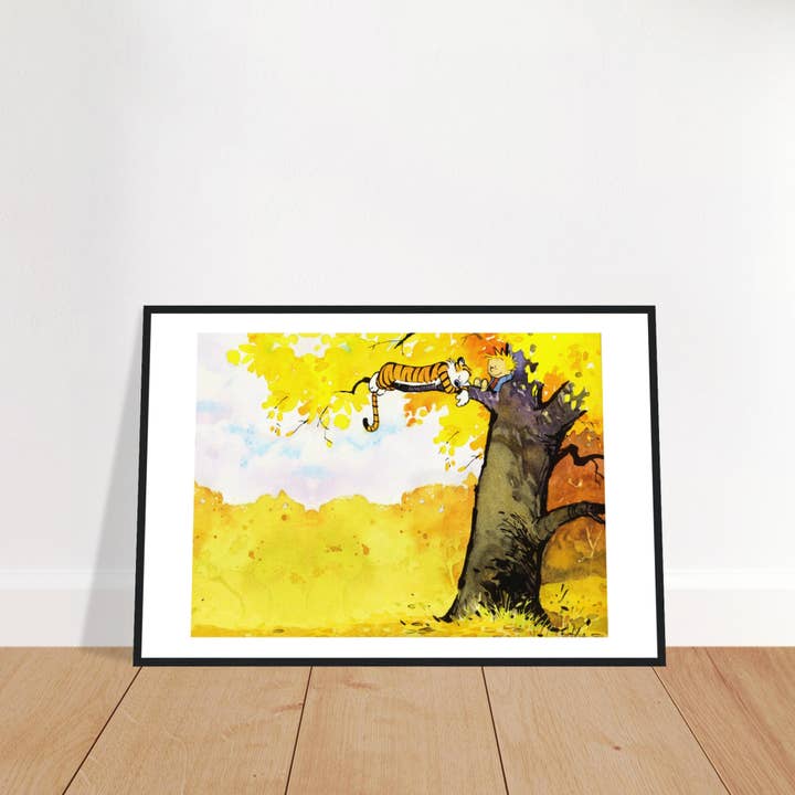 Art-O-Rama Shop - Vente Poster - Poster Calvin et Hobbes assis sur un arbre14