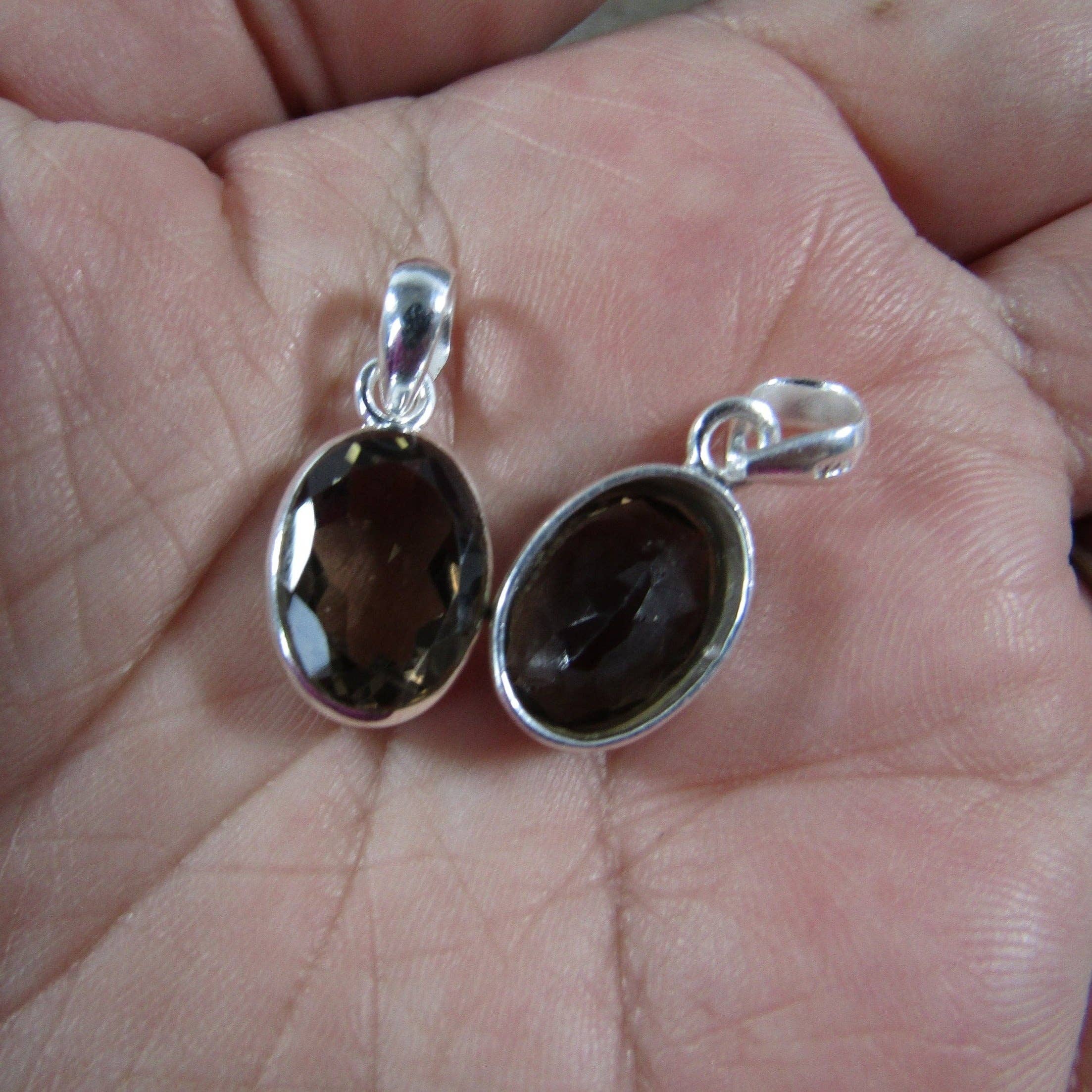 Keystone Crystals - Wholesale Individual Charm/Pendant - Sterling Silver Oval Pendants14