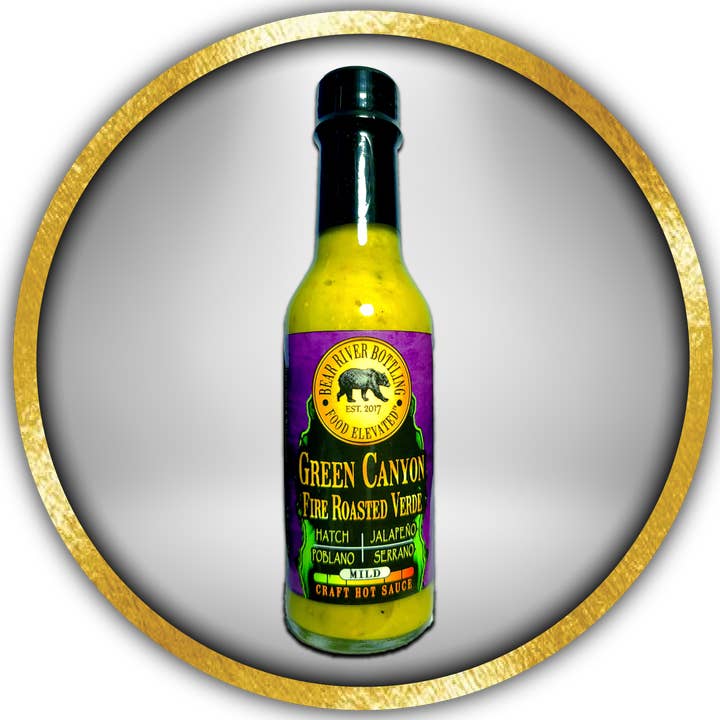 Bear River Bottling - Wholesale Hot Sauce - Green Canyon Fire Roasted Verde0