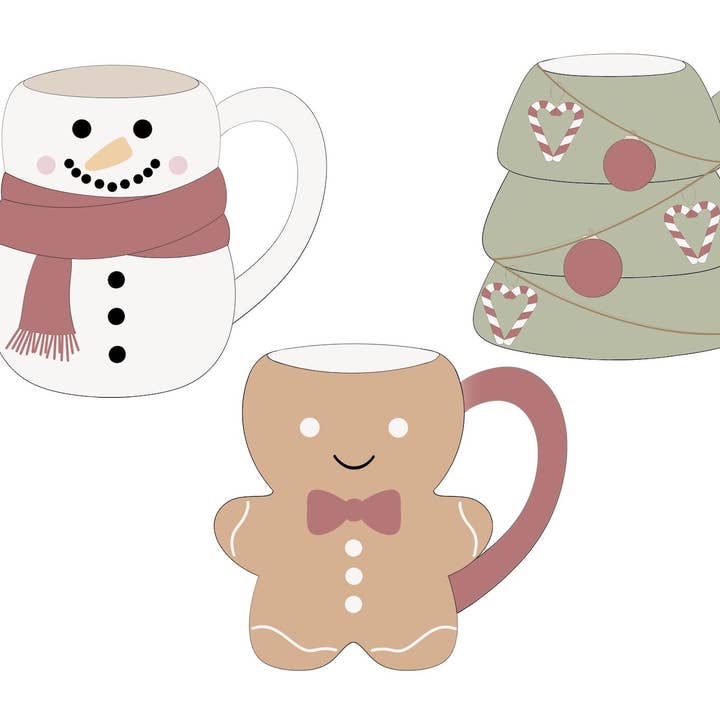 Kerst mokken voor wholesale door Maison’s Custom Cutters