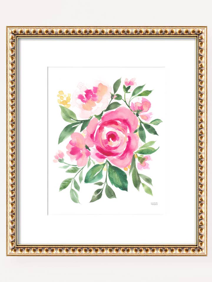 Watercolor Petal Medley Art Print by Michelle Mospens for wholesale by Michelle Mospens