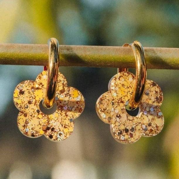 Argolas Les Nicolettes Peach Flower Champagne por atacado de Les Nicolettes