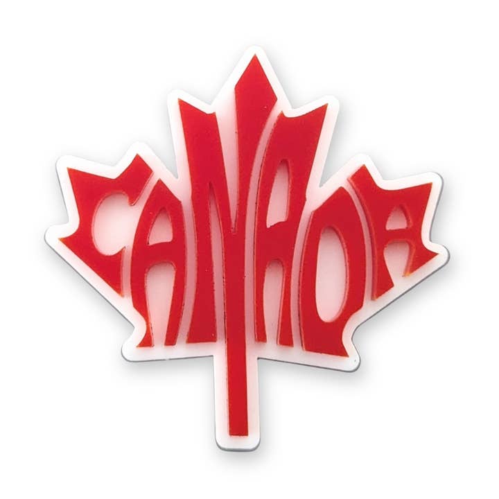 Canada Maple Leaf Typography Magnet (3D Acrylic) for wholesale by Rosefire