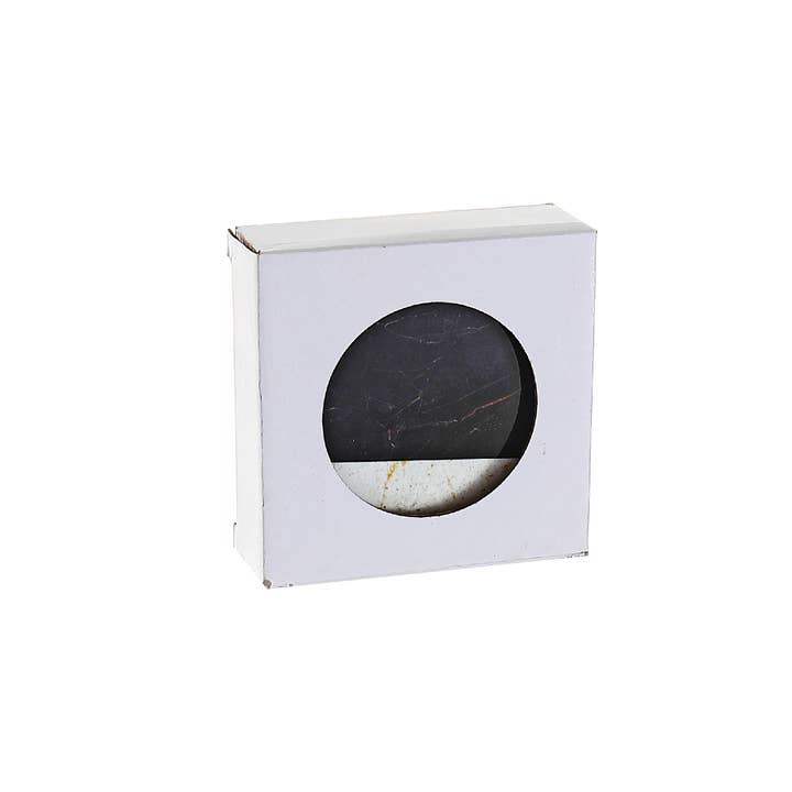 Multi 4 Pc Round Ceramic Coasters Marble And Wood for wholesale on Faire1